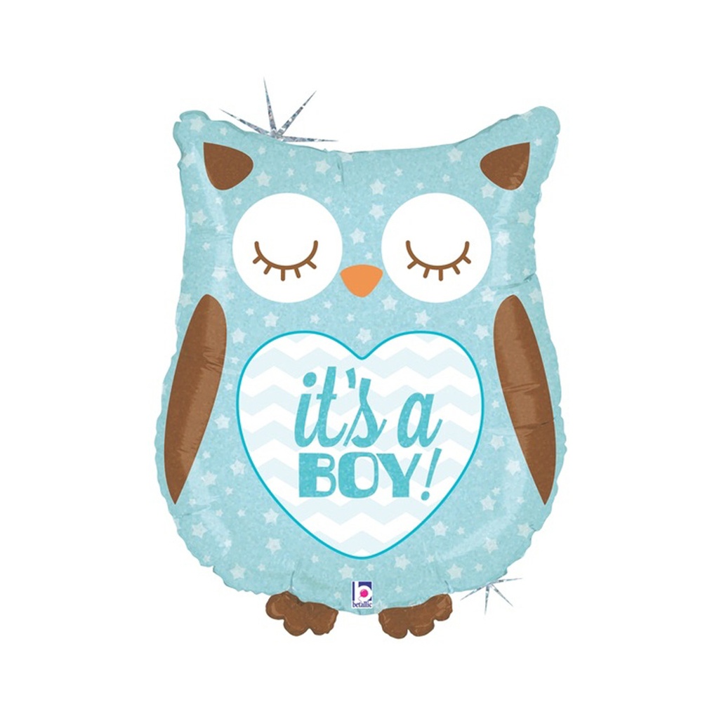 It's a Boy Baby Owl 26''/66cm shape Holo
