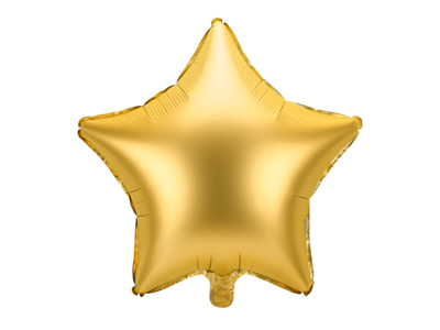 PD Foil Balloon Matte Star Gold 1pkt 48CM