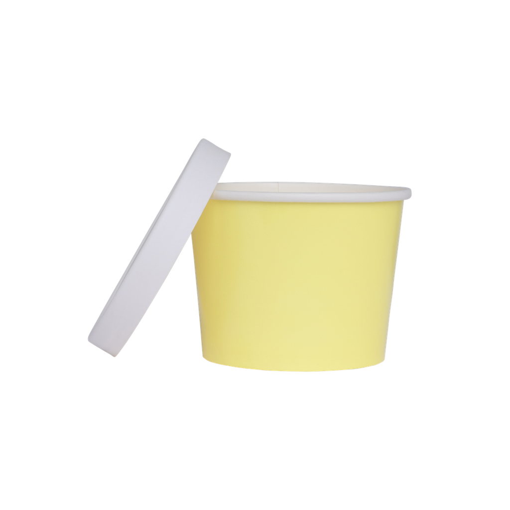 FS Paper Luxe Tub w/ Lid Pastel Yellow 5pk