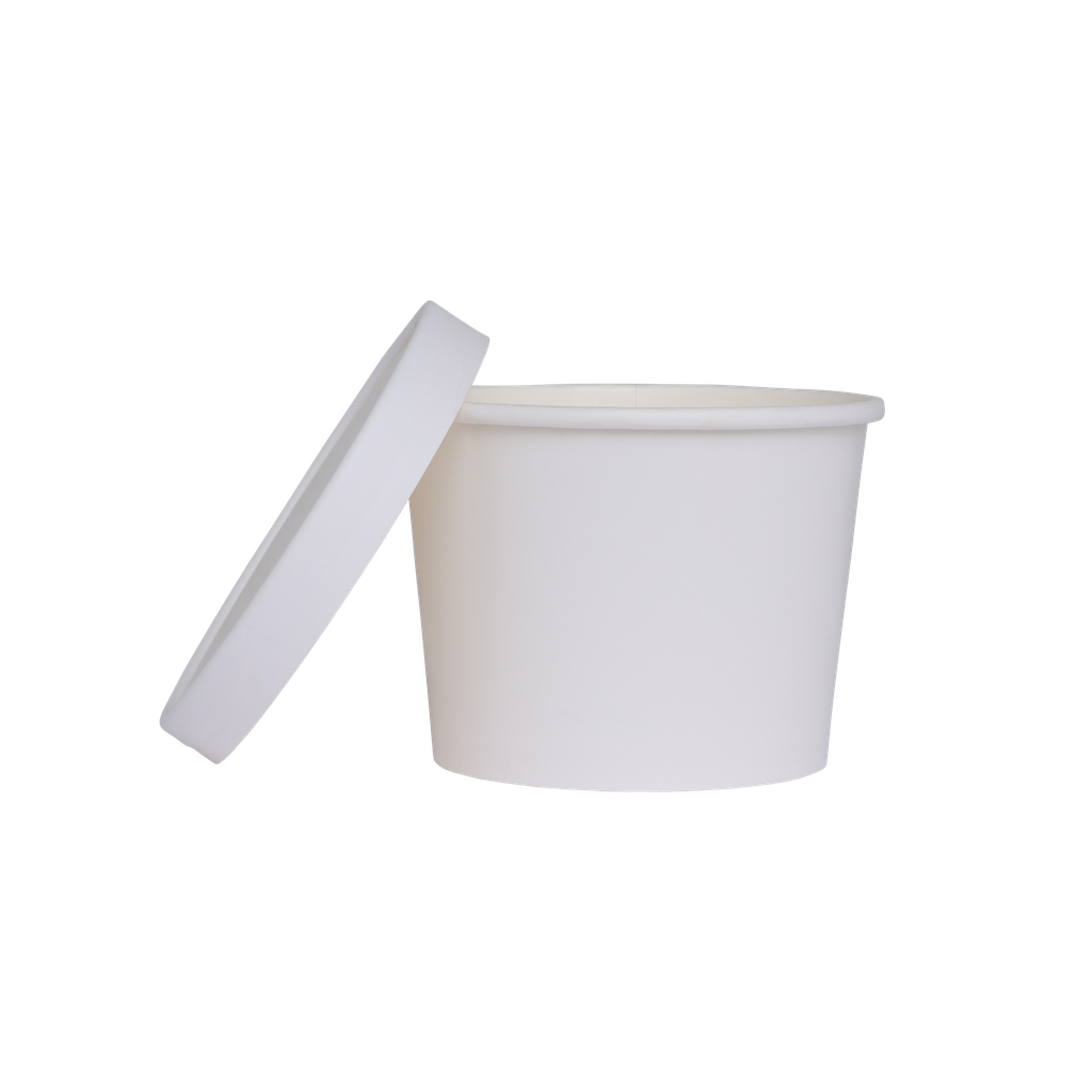 FS Paper Luxe Tub w/ Lid White 5pk