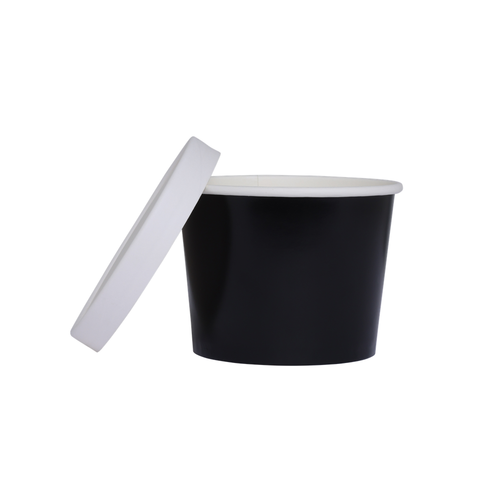 FS Paper Luxe Tub w/ Lid Black 5pk