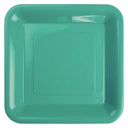 [6067CTP] FS Square Banquet Plate 10&quot; Classic Turquoise 20pk