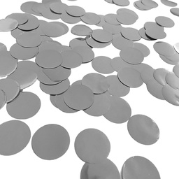 [400020] FS Round Foil Confetti Silver 15g