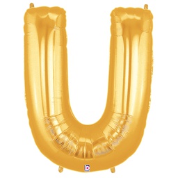 [2515922UG] Megaloon U Gold Foil Balloon 40&quot; 1pk