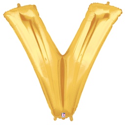 [2515923VG] Megaloon V Gold Foil Balloon 40&quot; 1pk