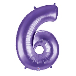 [2515846P] Megaloon 6 Purple Foil 40&quot; 1pk (D)