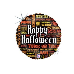 [2586703P] Halloween - Scary Words Foil 18/45cm Rnd