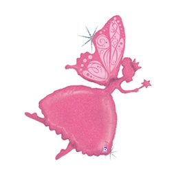 [2535028P] Fairy Princess Silhouette Shape Foil 52&quot; 1pk