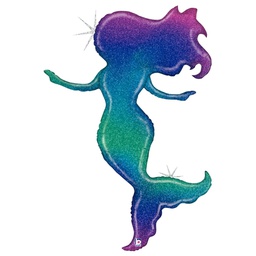 [2535791P] Shape Holo Glittering Mermaid Foil 52&quot; 1pk
