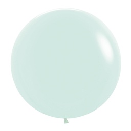 [7062630] Matte Pastel Green 60cm Round Balloons 2pk