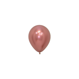 [7031968] Reflex Rose Gold 12cm Round Balloon 20pk