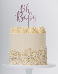 [420032] FS Cake Topper OH BABY Rose Gold 1pk