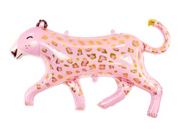 [2688] PD Foil Balloon Glossy Pink Leopard with Gold Spots 1pkt 114x80CM