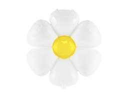 [2665] PD Foil Balloon Glossy White Daisy with Yellow 1pkt 97x103CM 