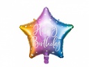 [2693000] PD Foil Balloon Glossy Star Happy Birthday Mix 1pkt 40cm