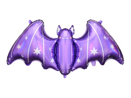 [26146] PD Foil Balloon Purple Bat 1pkt 96x44cm