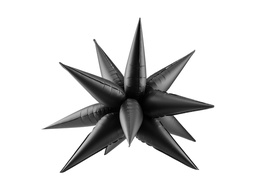 [2667010] PD Foil Balloon Glossy Star Spikes Black 1pkt  95cm