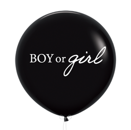 [79620924] PICK-A-BUNCH Boy or Girl Gender Reveal 90cm Black 1pk