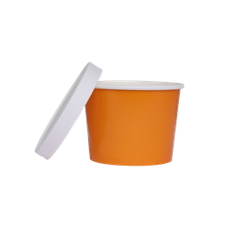 [6236TGP] FS Paper Luxe Tub w/ Lid Tangerine 5pk
