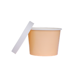 [6236PHP] FS Paper Luxe Tub w/ Lid Peach 5pk