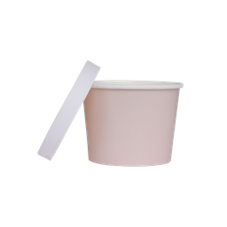 [6236WSP] FS Paper Luxe Tub w/ Lid White Sand 5pk