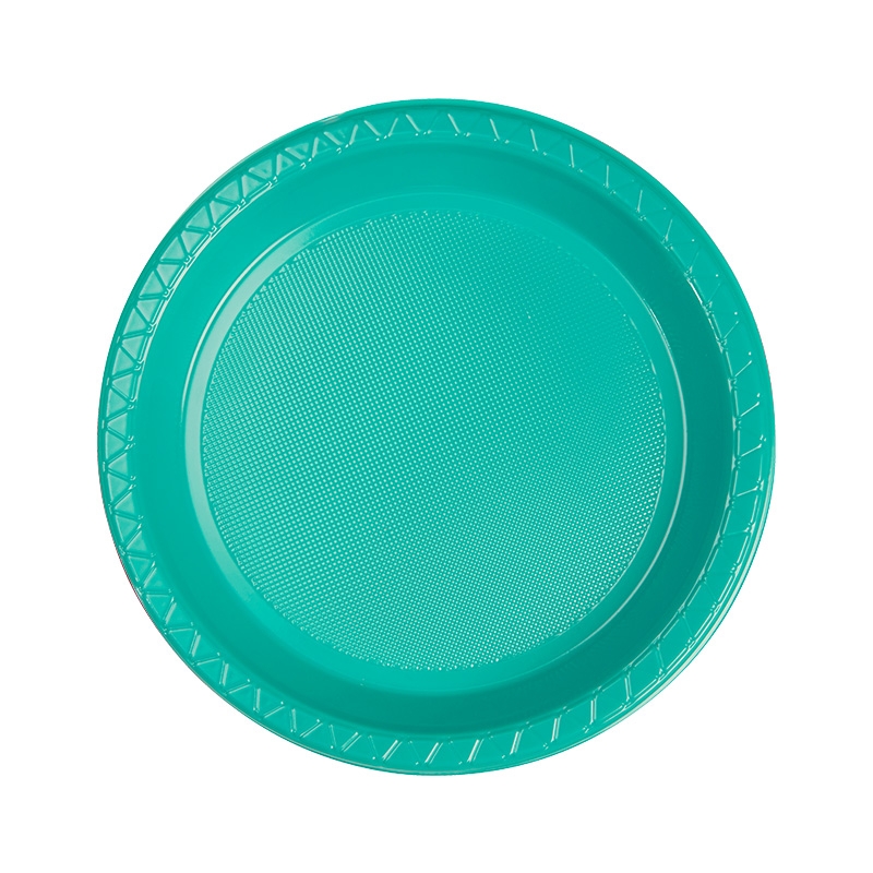 FS Round Snack Plate 7&quot; Classic Turquoise 20pk