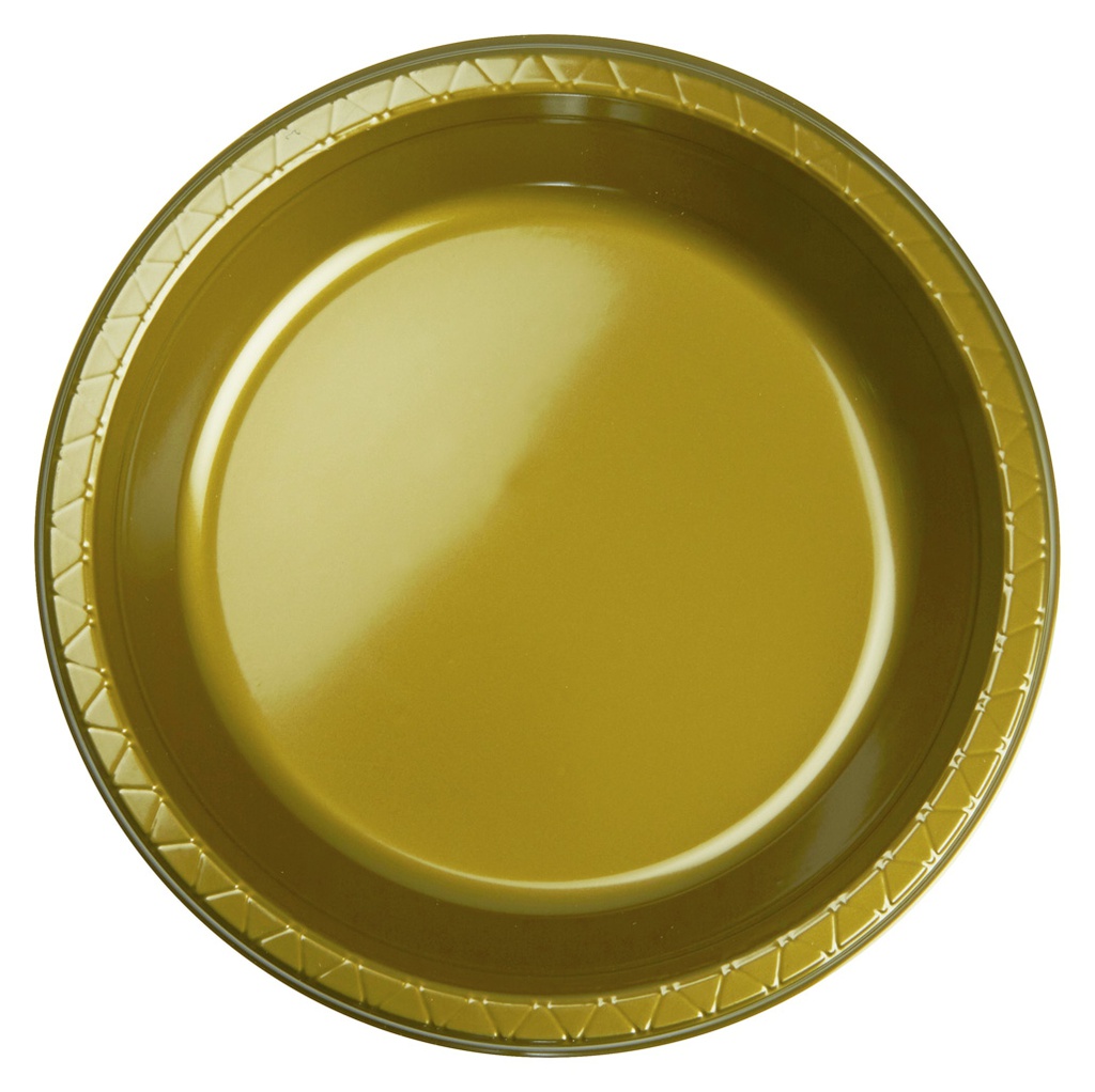 FS Round Banquet Plate 10.5 Metallic Gold 20pk&quot;