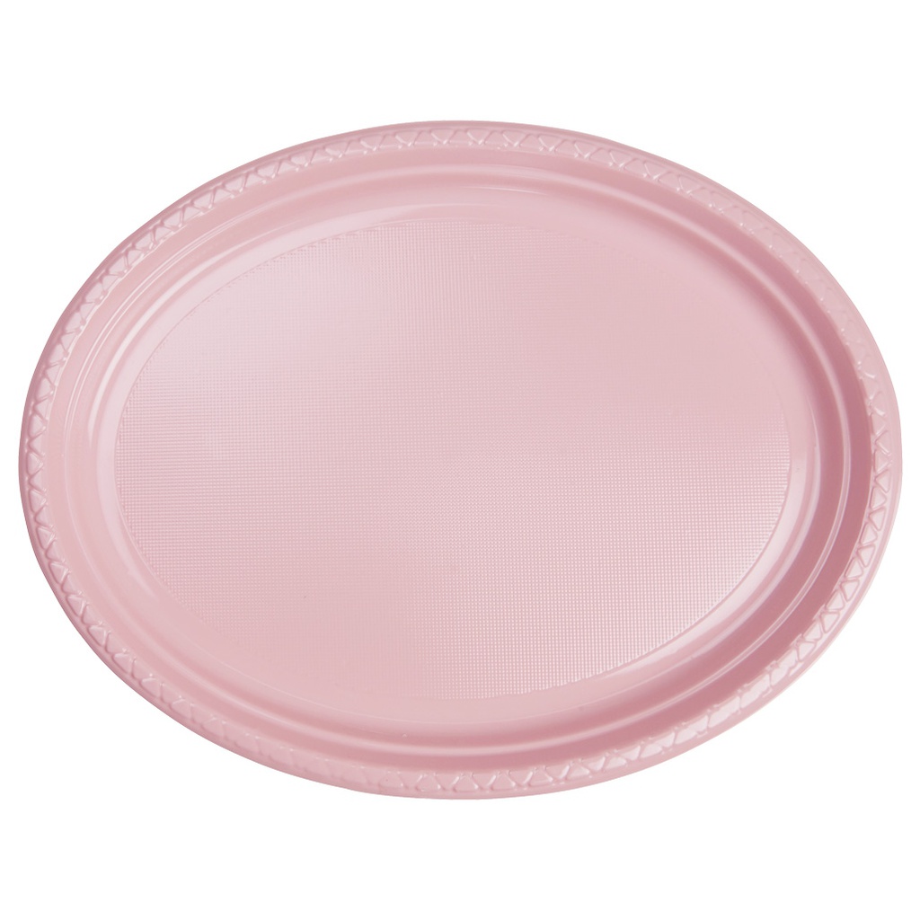 FS Oval Large Plate 12 Classic Pink 20pk&quot;
