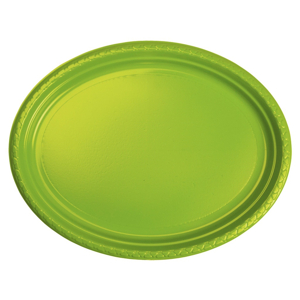 FS Oval Large Plate 12 Lime Green 20pk&quot;
