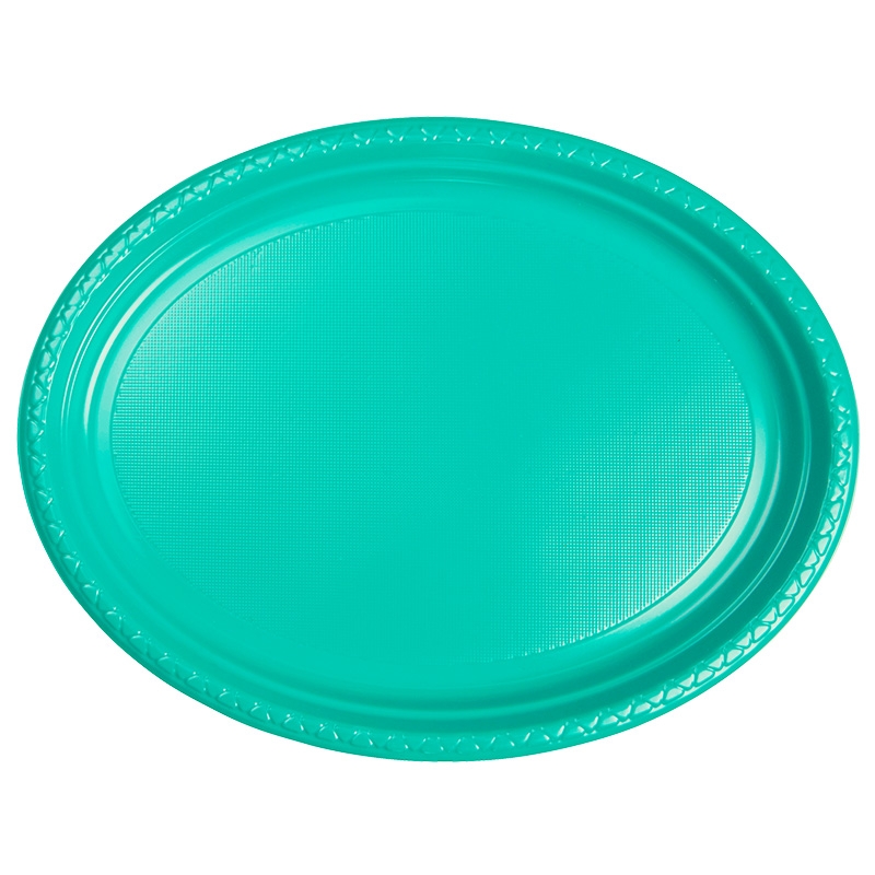 FS Oval Large Plate 12 Classic Turquoise 20pk&quot;