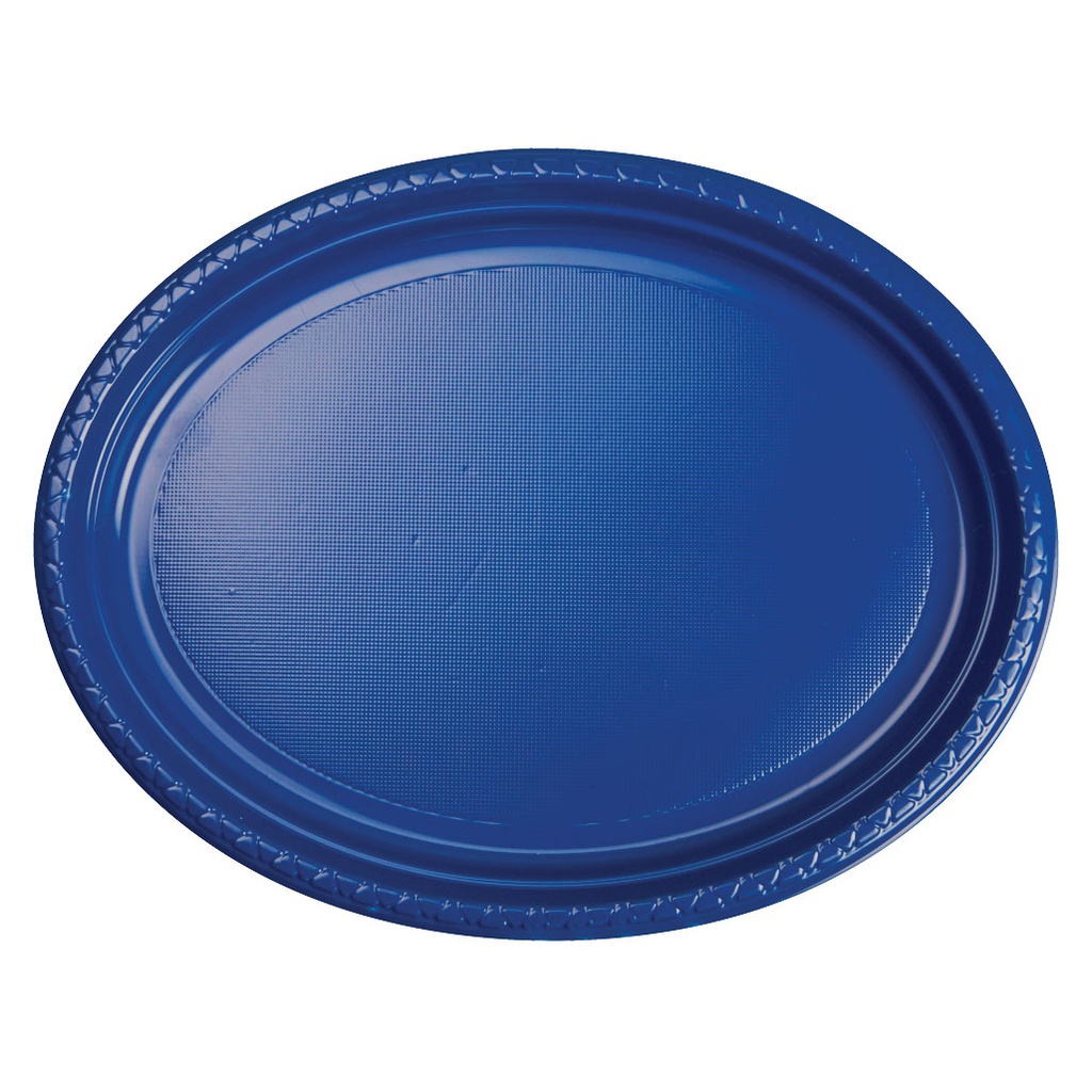 FS Oval Large Plate 12 True Blue 20pk&quot;