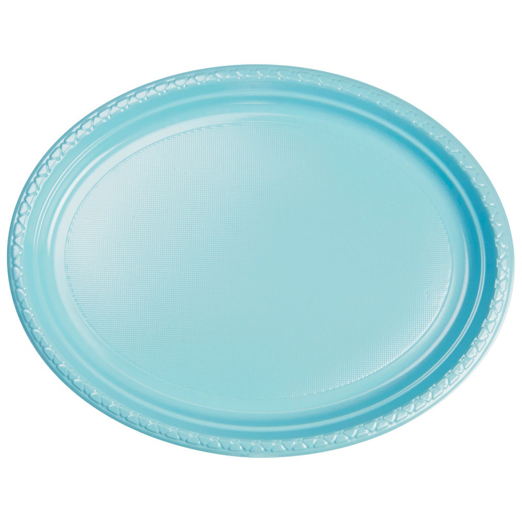 FS Oval Large Plate 12&quot; Pastel Blue 20pk