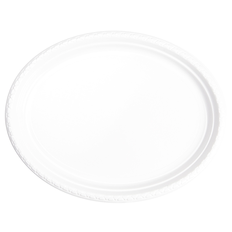 FS Oval Large Plate 12 White 20pk&quot;