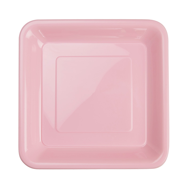 FS Square Snack Plate 7 Classic Pink 20pk&quot;