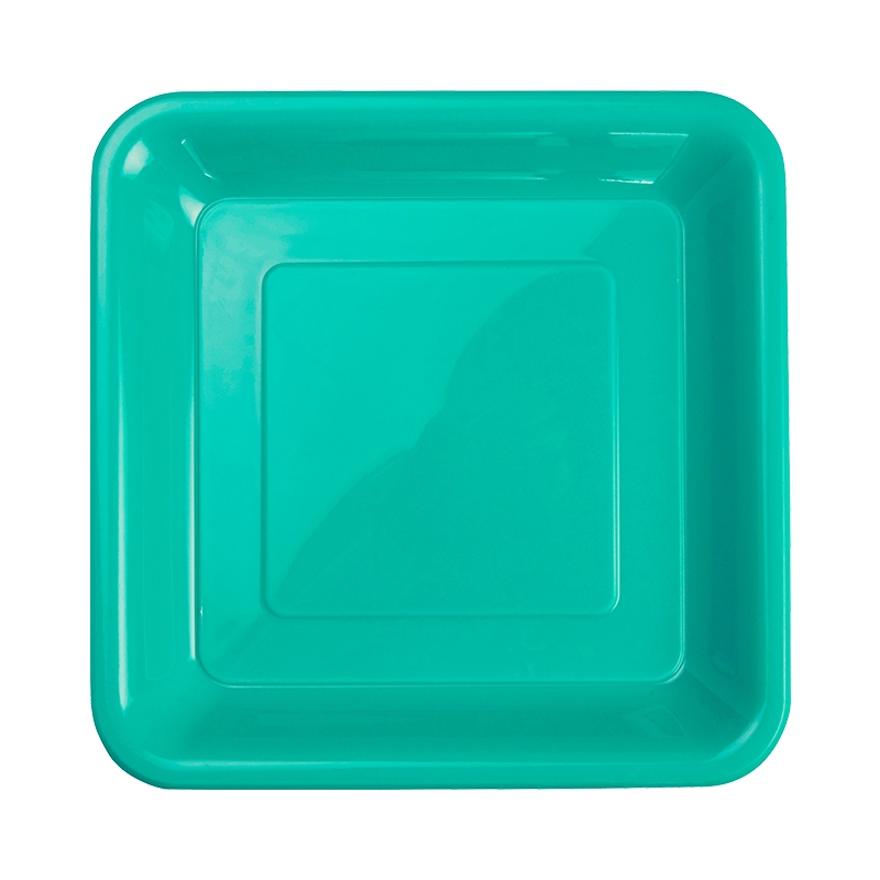 FS Square Snack Plate 7&quot; Classic Turquoise 20pk