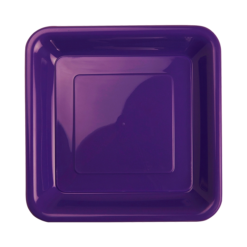 FS Square Snack Plate 7&quot; Purple 20pk