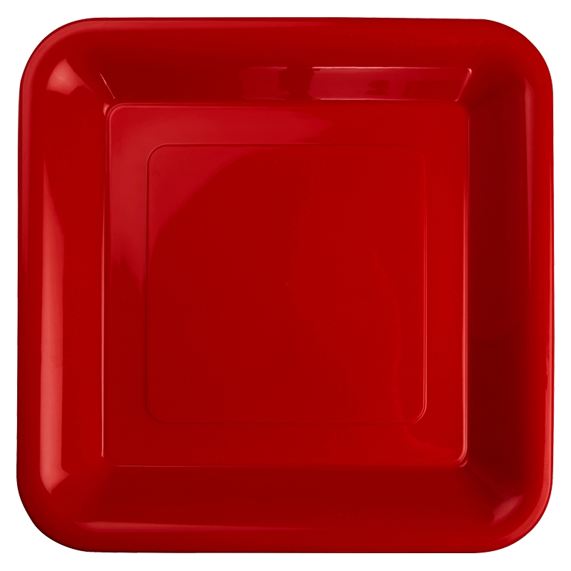 FS Square Banquet Plate 10 Apple Red 20pk&quot;