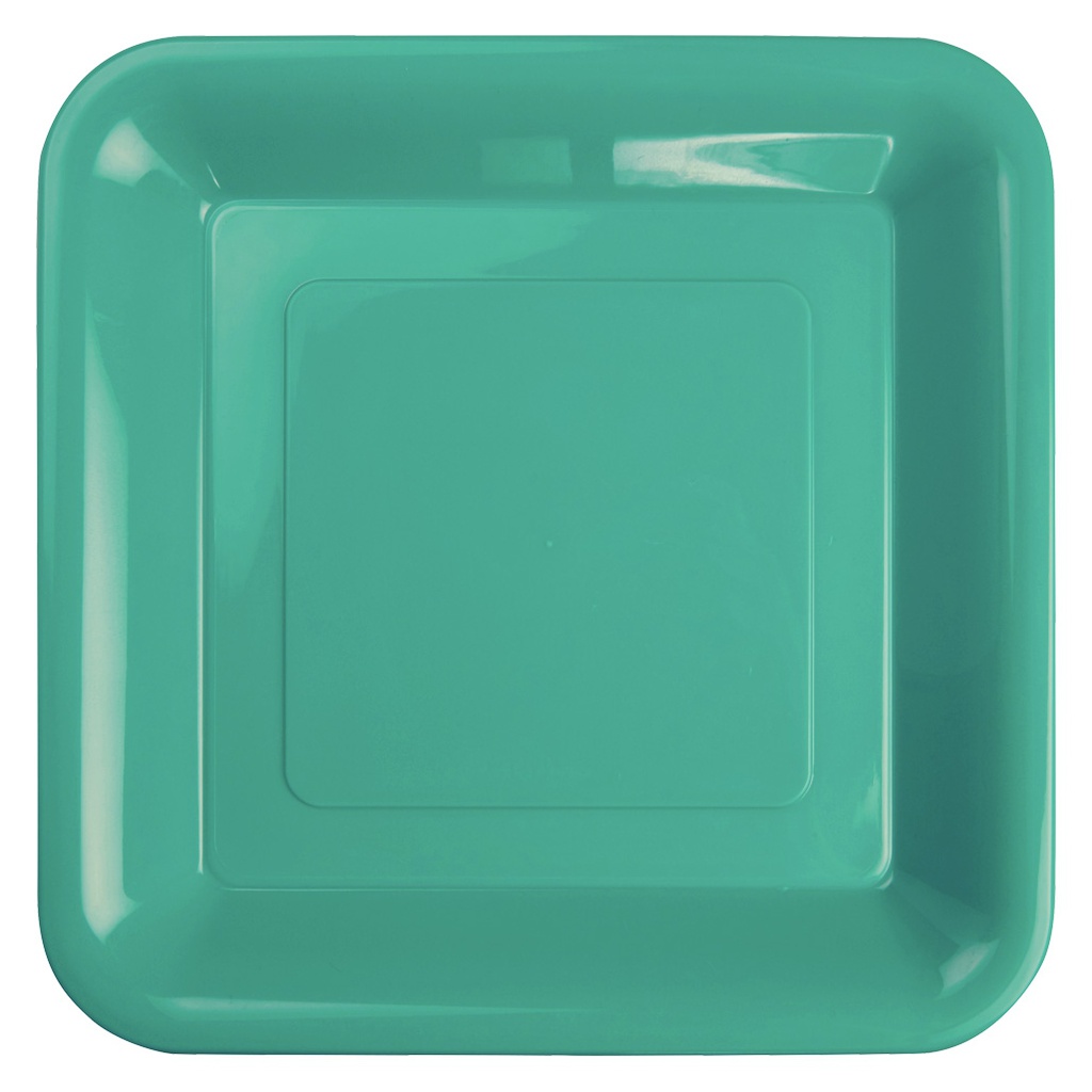 FS Square Banquet Plate 10&quot; Classic Turquoise 20pk