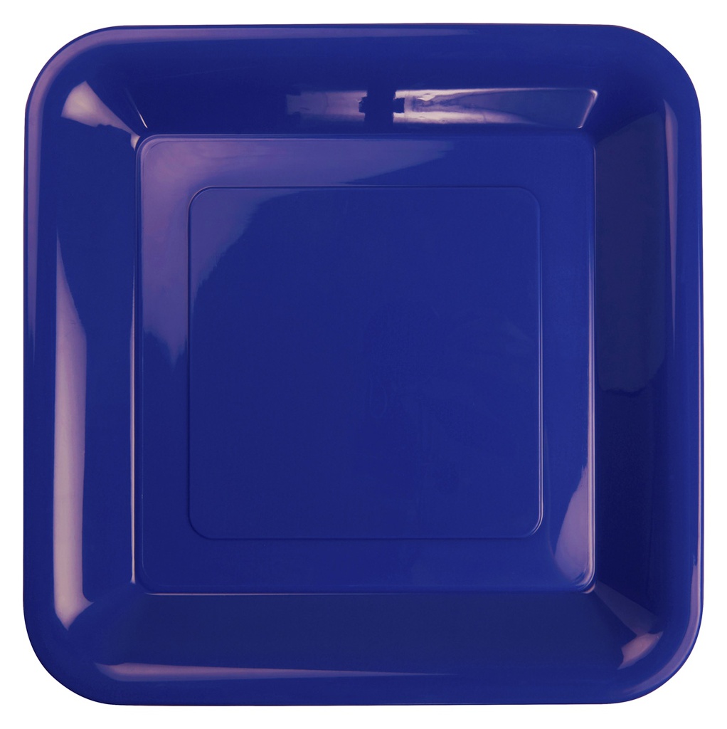 FS Square Banquet Plate 10&quot; True Blue 20pk
