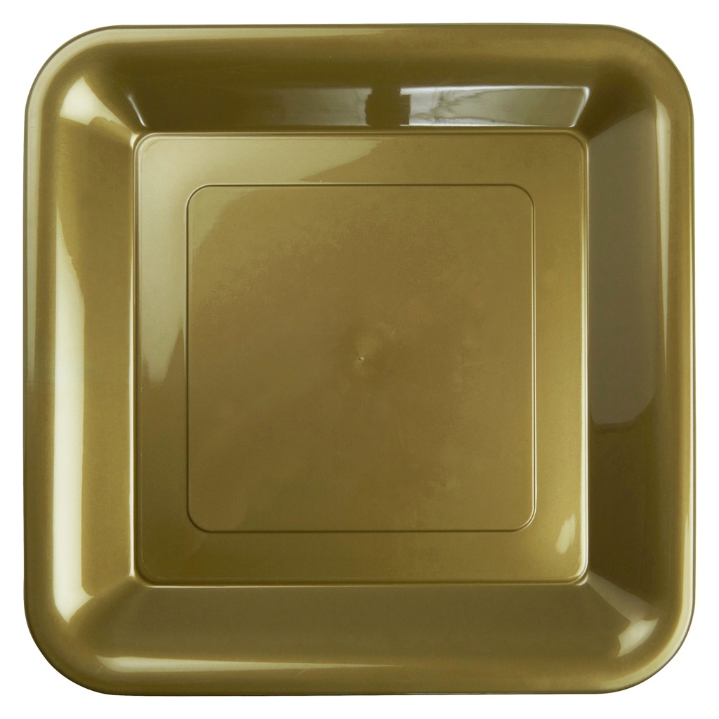 FS Square Banquet Plate 10 Metallic Gold 20pk&quot;