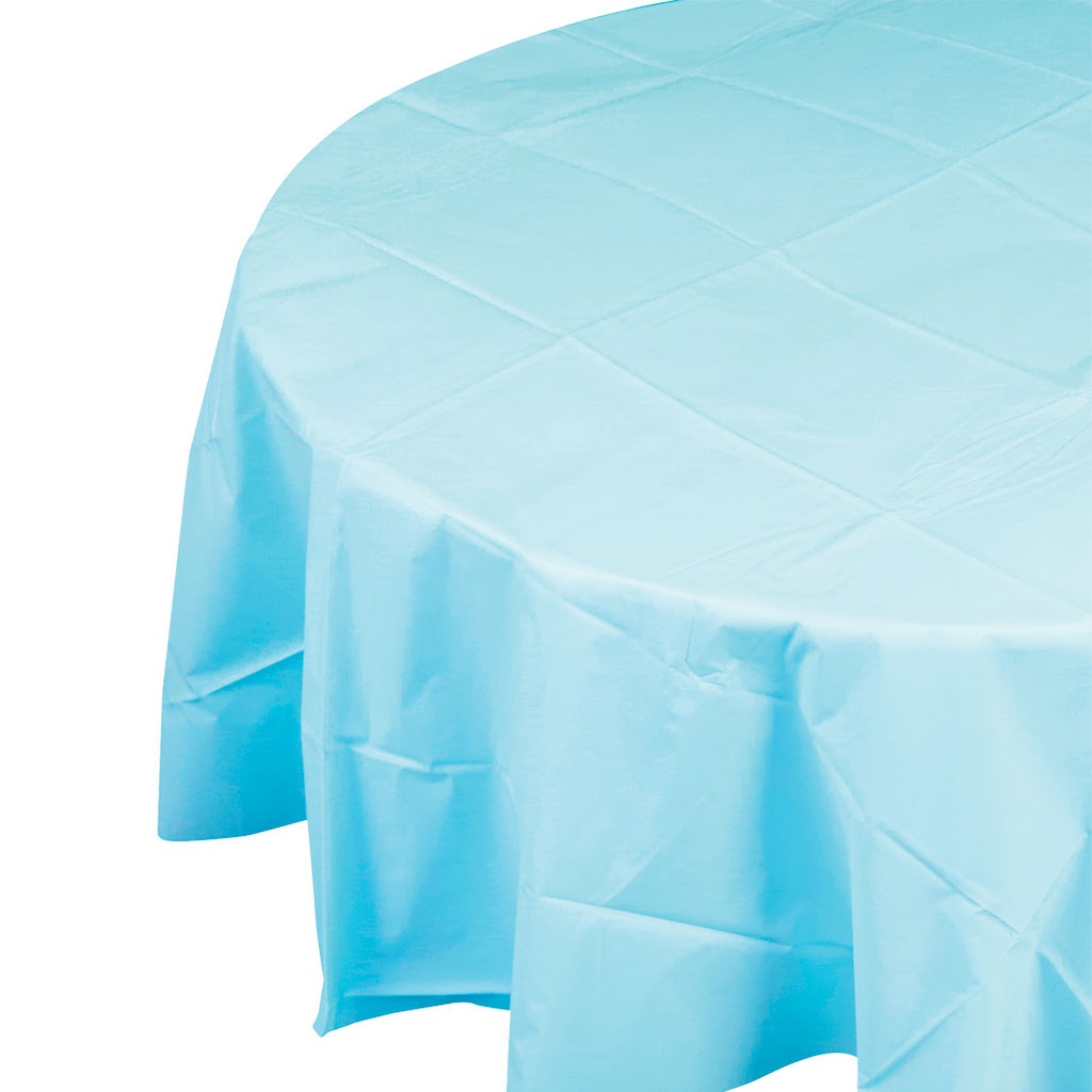 FS Round Tablecover 2.1m Pastel Blue 1pk