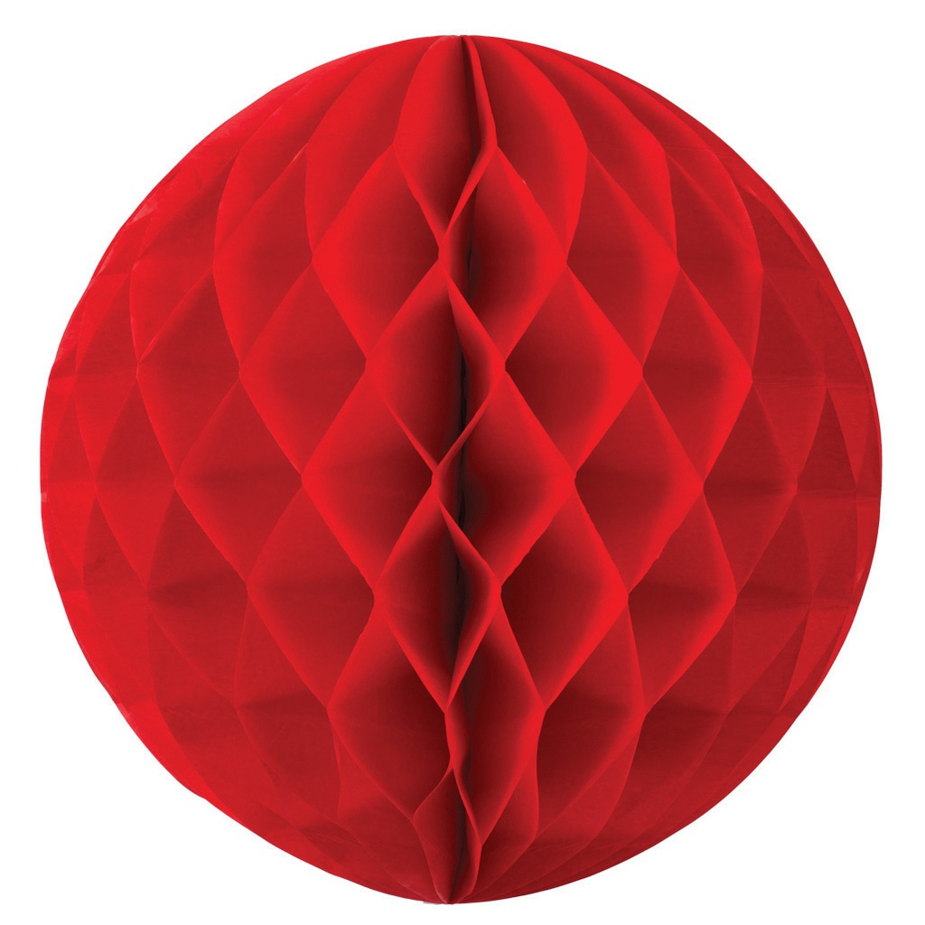 FS  Honeycomb Ball Apple Red  35cm 1 pk (D)