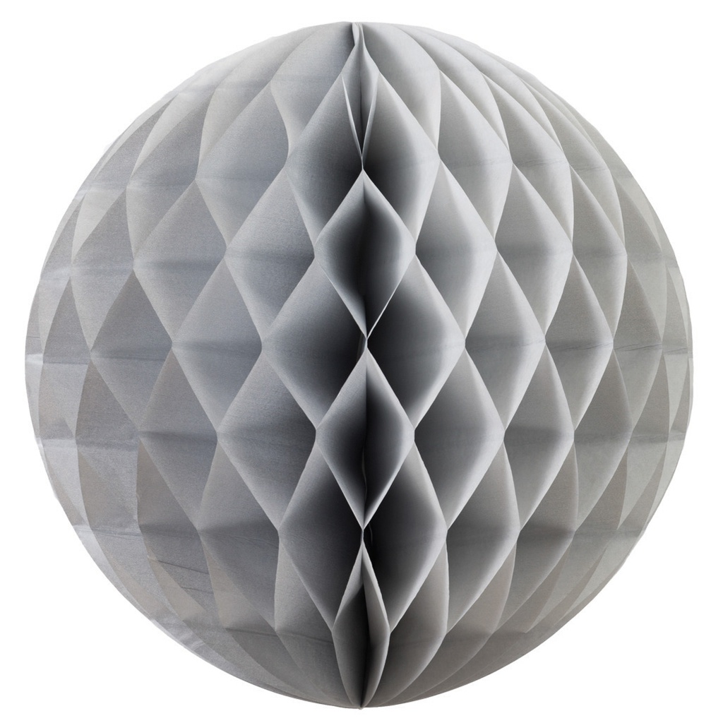 FS  Honeycomb Ball Metallic Silver  35cm 1 pk (D)