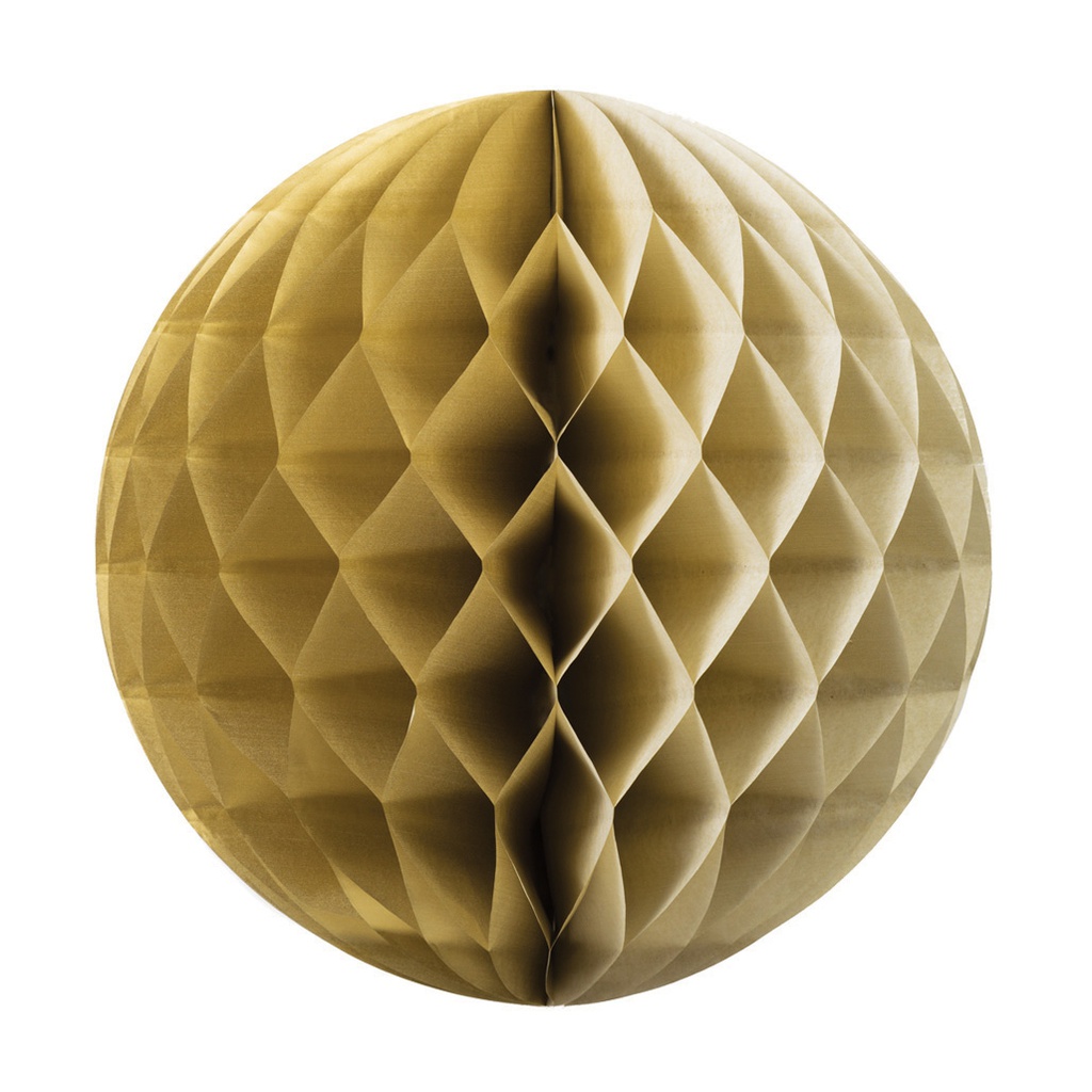FS  Honeycomb Ball Metallic Gold  25cm 1 pk (D)