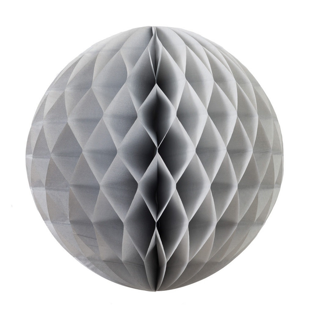 FS  Honeycomb Ball Metallic Silver  25cm 1 pk (D)