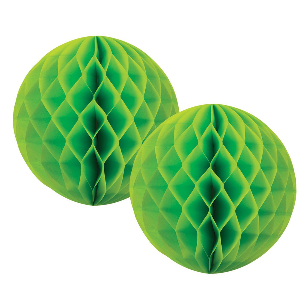 FS  Honeycomb Ball Lime Green  15cm 2 pk