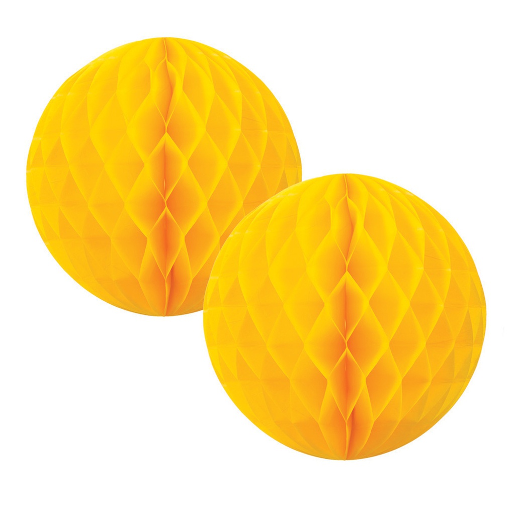 FS  Honeycomb Ball Yellow  15cm 2 pk
