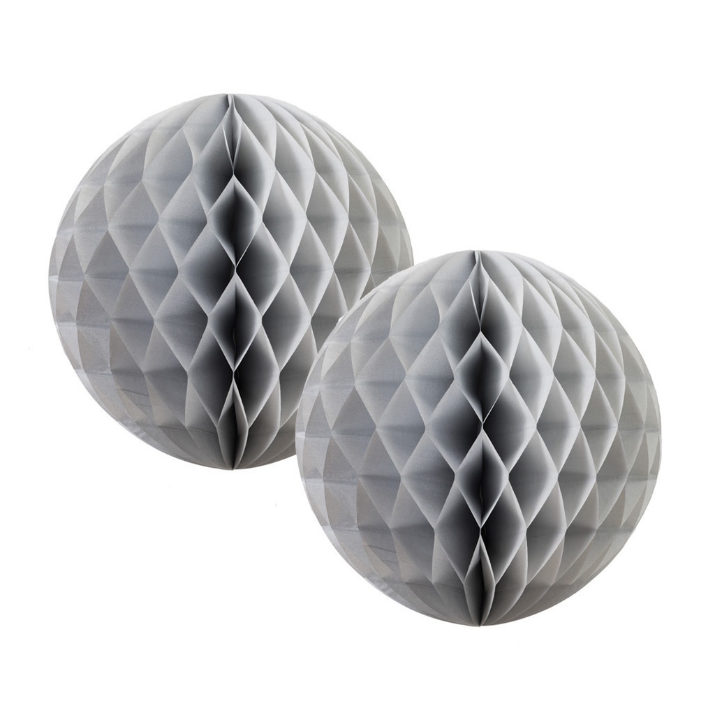 FS  Honeycomb Ball Metallic Silver  15cm 2 pk