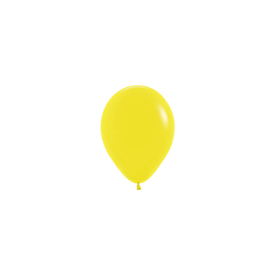 Fashion Yellow 12cm Round Balloon 100pk