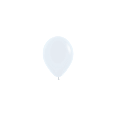 Fashion White 12cm Round Balloon 100pk